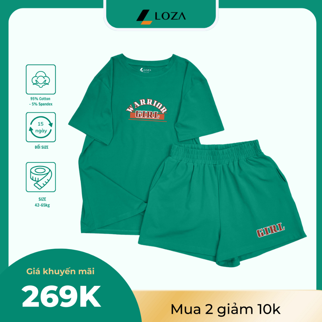 [Form rộng] Bộ đồ nữ cộc tay mùa hè - Set đồ thun nữ thời trang LOZA G0290_thumbnail_9