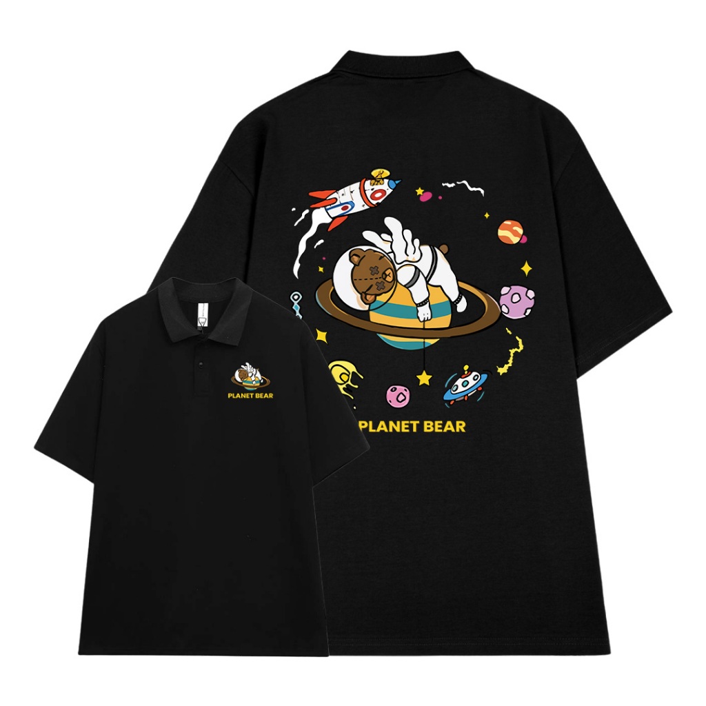 Polo nam đứng form tôn dáng PLD407 Miucho Man tay ngắn vải cotton Cổ trụ in graphic_thumbnail_7