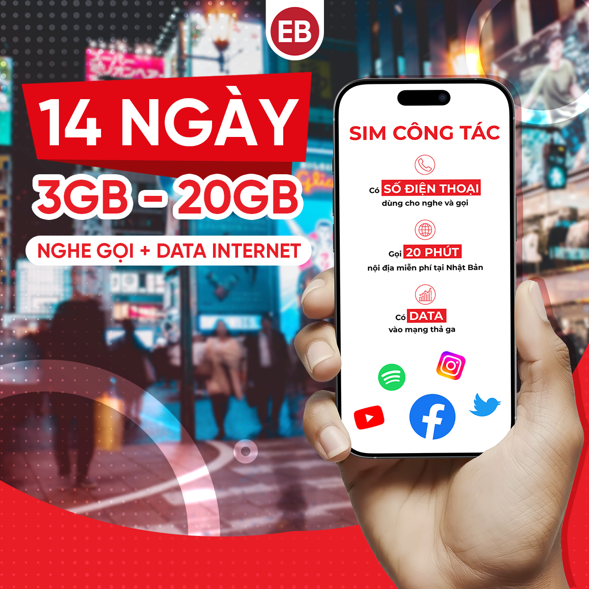 Sim Công Tác 14 Ngày (Nghe gọi+Data)