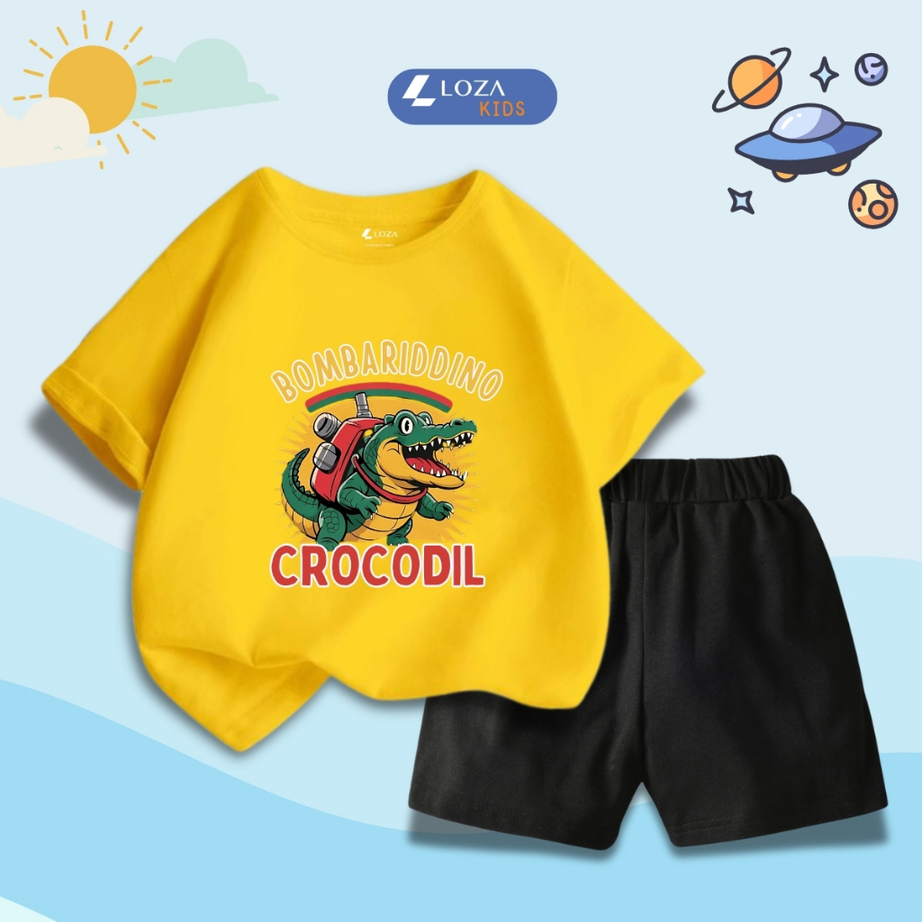 Bộ đồ bé trai in hình 'BOMBARIDDINO CROCODIL' - Loza Kids SB415_thumbnail_8