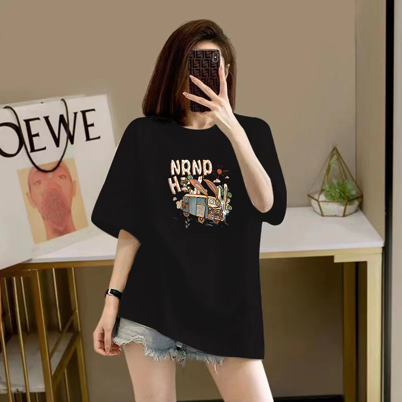 [Form Rộng] Áo thun nữ dáng rộng - Áo phông nữ form rộng 95% cotton - Loza G0129_thumbnail_2