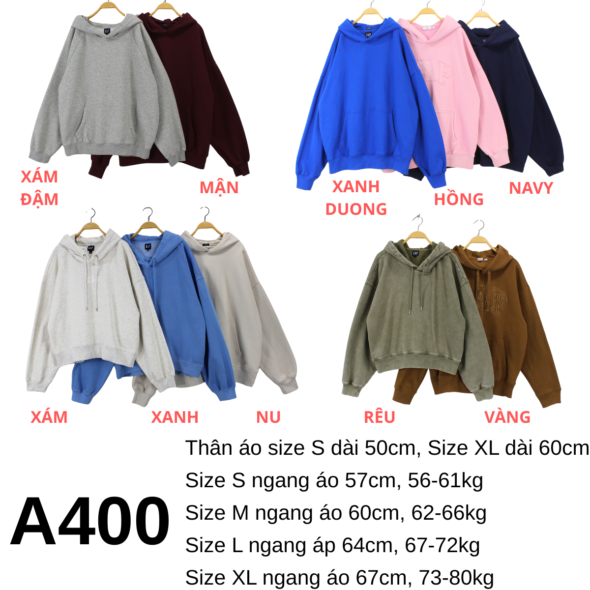 A400 Áo hoodie Gấp