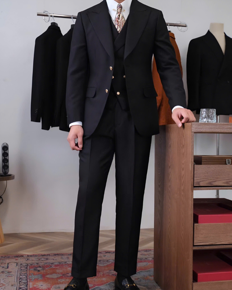 Bộ Suit 3 Mảnh Jet Black Milano (Jacket + Gile+ Trousers)_thumbnail_4