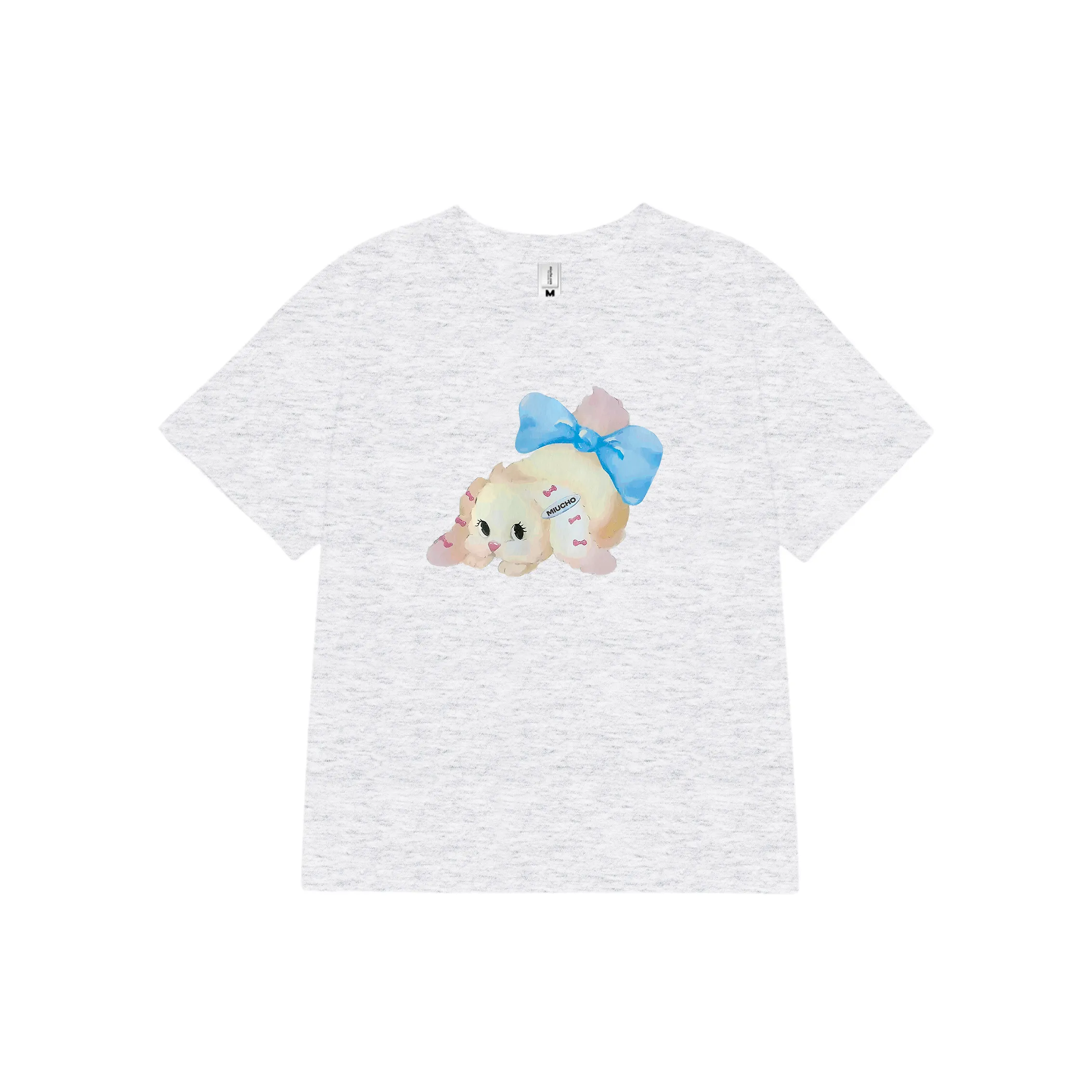 Áo baby tee in hình cute 2518 Miucho vải cotton co giãn thoáng mát cổ tròn in mix