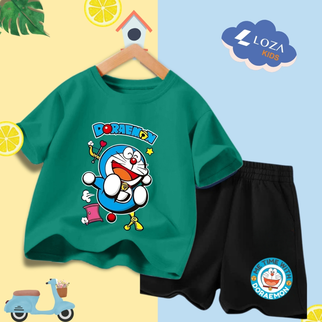 Đồ bộ bé trai in hình Doraemon - Loza Kids SB362_thumbnail_1
