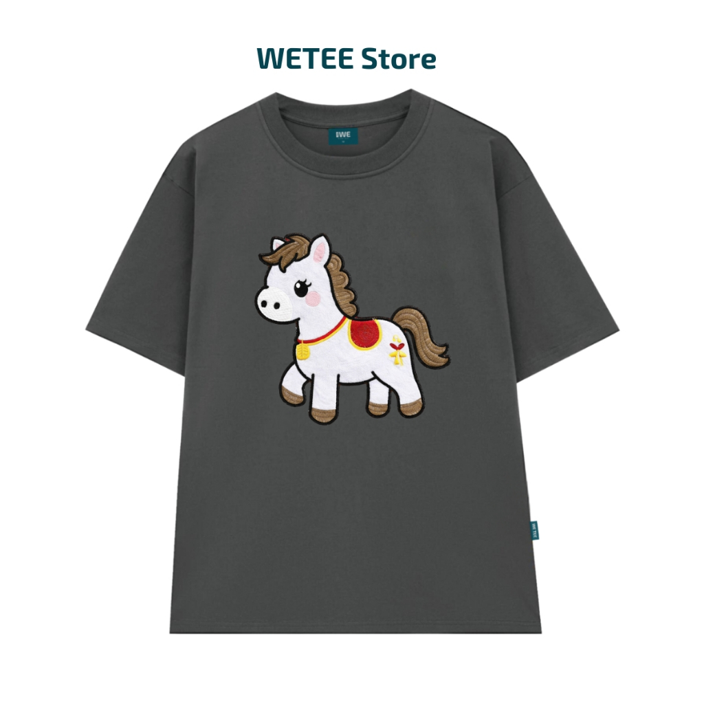 Áo thun unisex UX30-1128 in hình Ngựa trắng dáng oversized WETEE_thumbnail_8