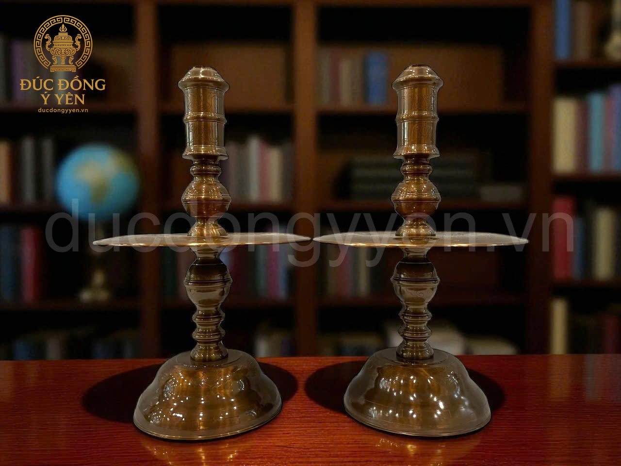 Bộ ngũ sự chạm hoa văn sòi đúc đồng đỏ_thumbnail_4