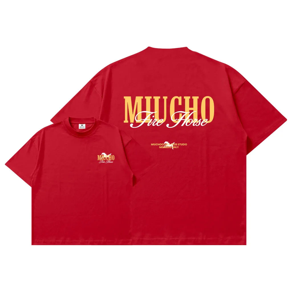 Áo thun Tết Bính Ngọ boxy Miucho thoáng mát dày dặn đứng form basic in mix 3000_thumbnail_9