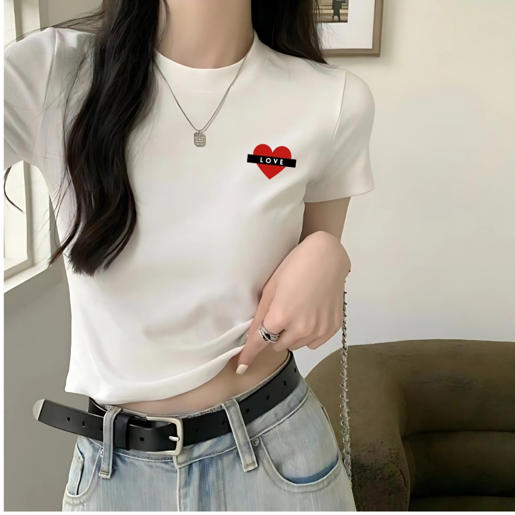 Áo croptop nữ LOZA màu trắng chất liệu cotton co giãn 4 chiều - Mã G0281_thumbnail_4