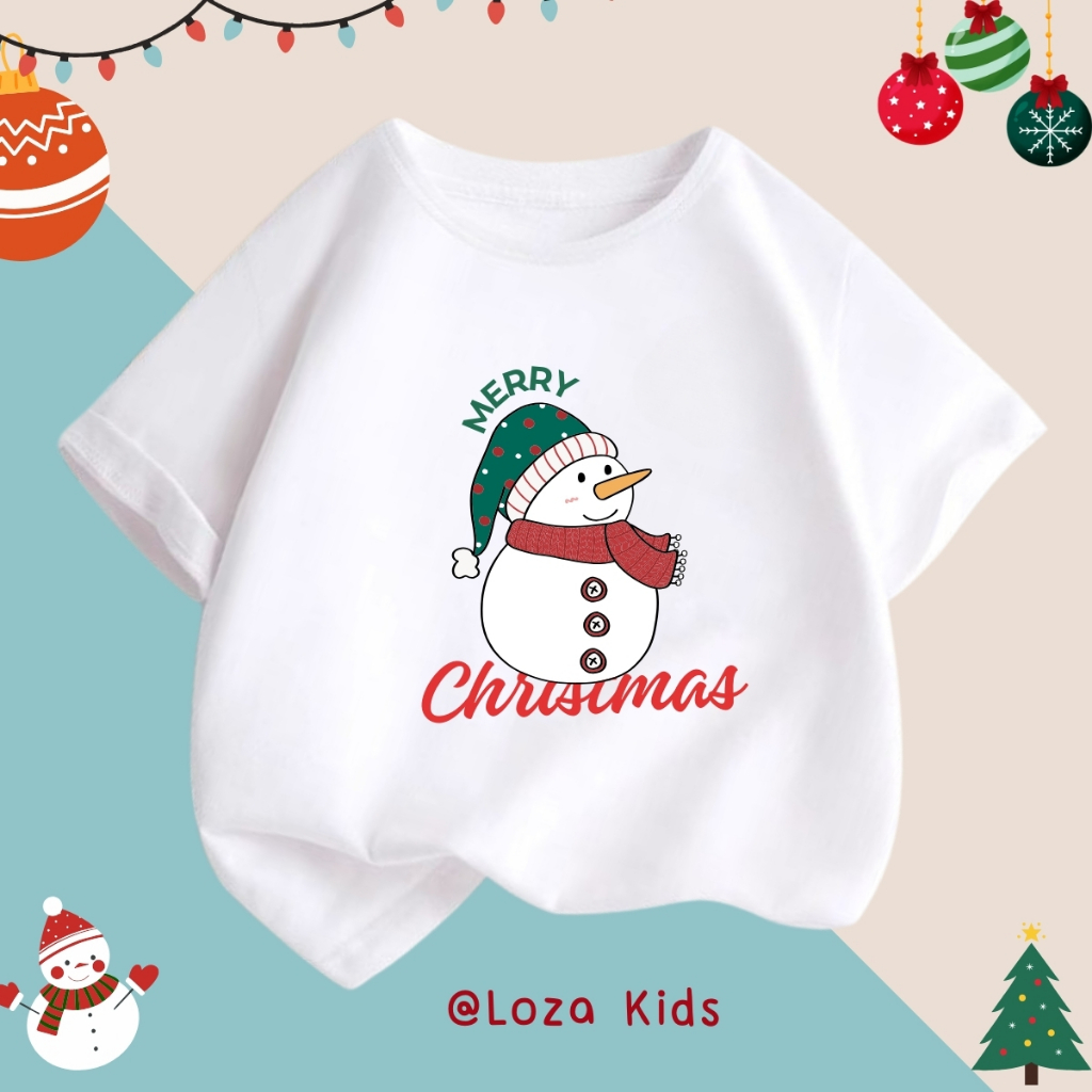 Áo thun bé trai bé gái Noel 2025 - Áo Noel , Áo phông cho bé size từ 15-40kg Loza Kids AT025_thumbnail_4