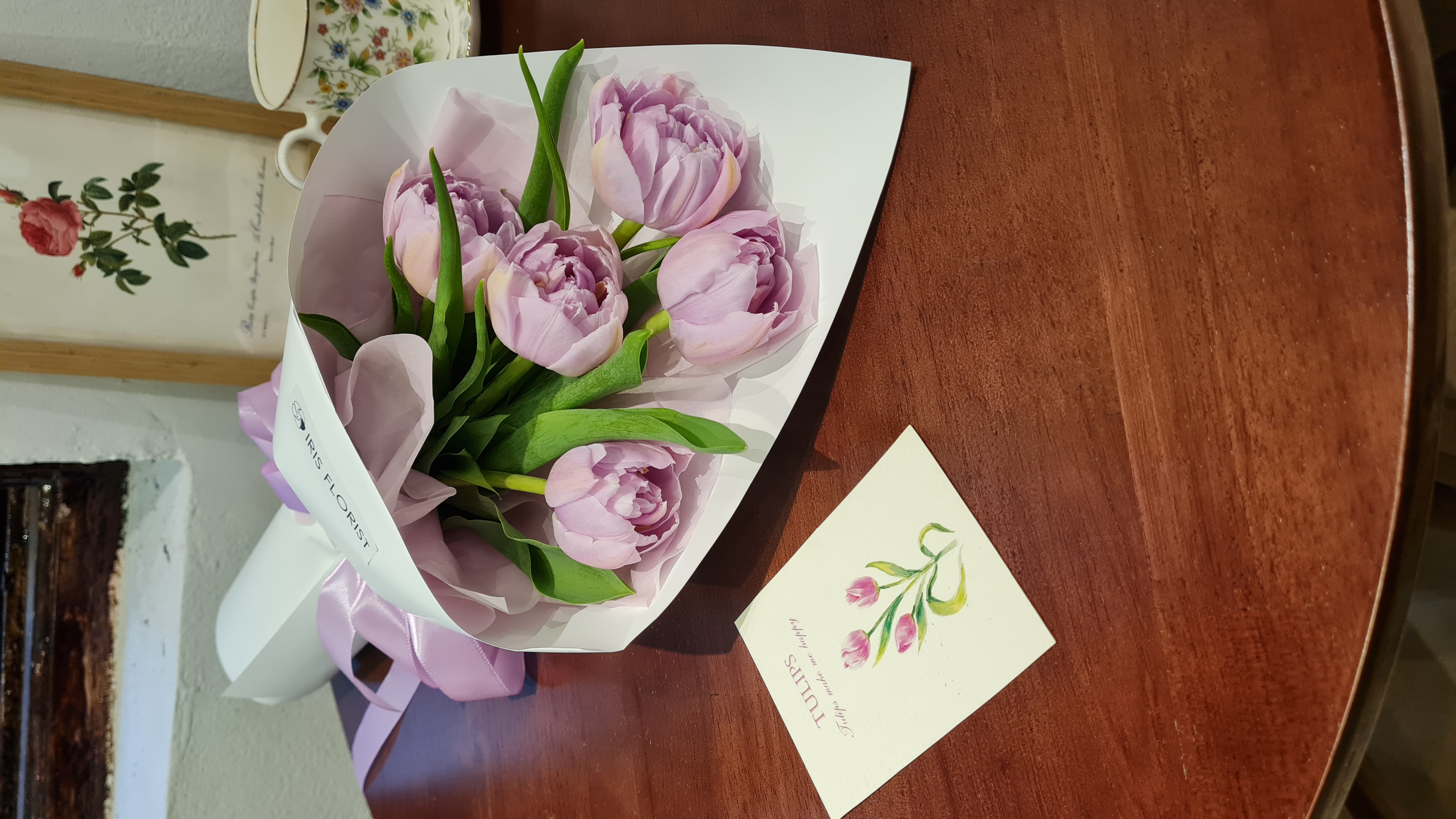 Bó ốc quế - Tulip Tím nhạt 5b