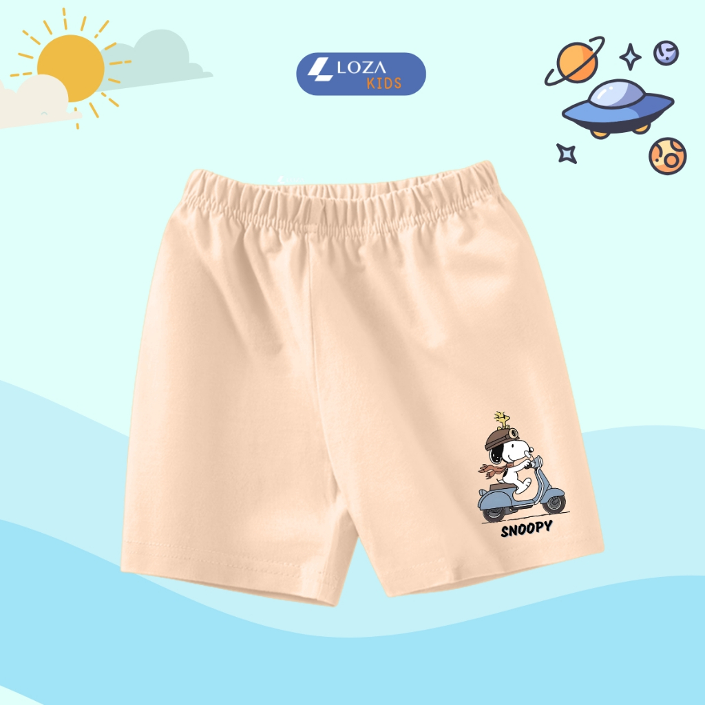 Quần đùi bé trai Snoopy, khủng long, ô tô hè 2025 - Quần đùi bé nam 15-40kg - Loza Kids QU002_thumbnail_6