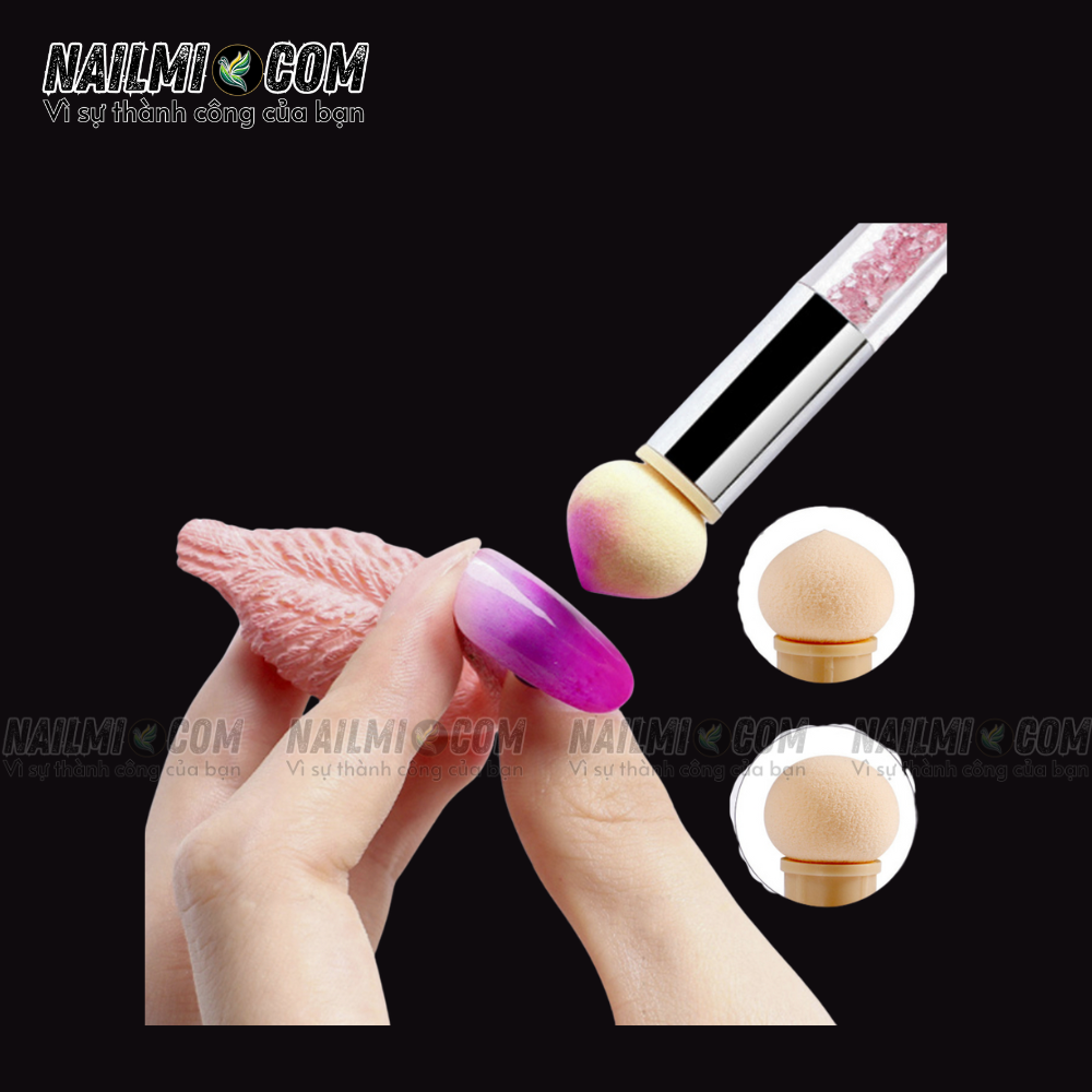 Cọ ombre - set 2 đầu - bông mút - cán đá_thumbnail_1
