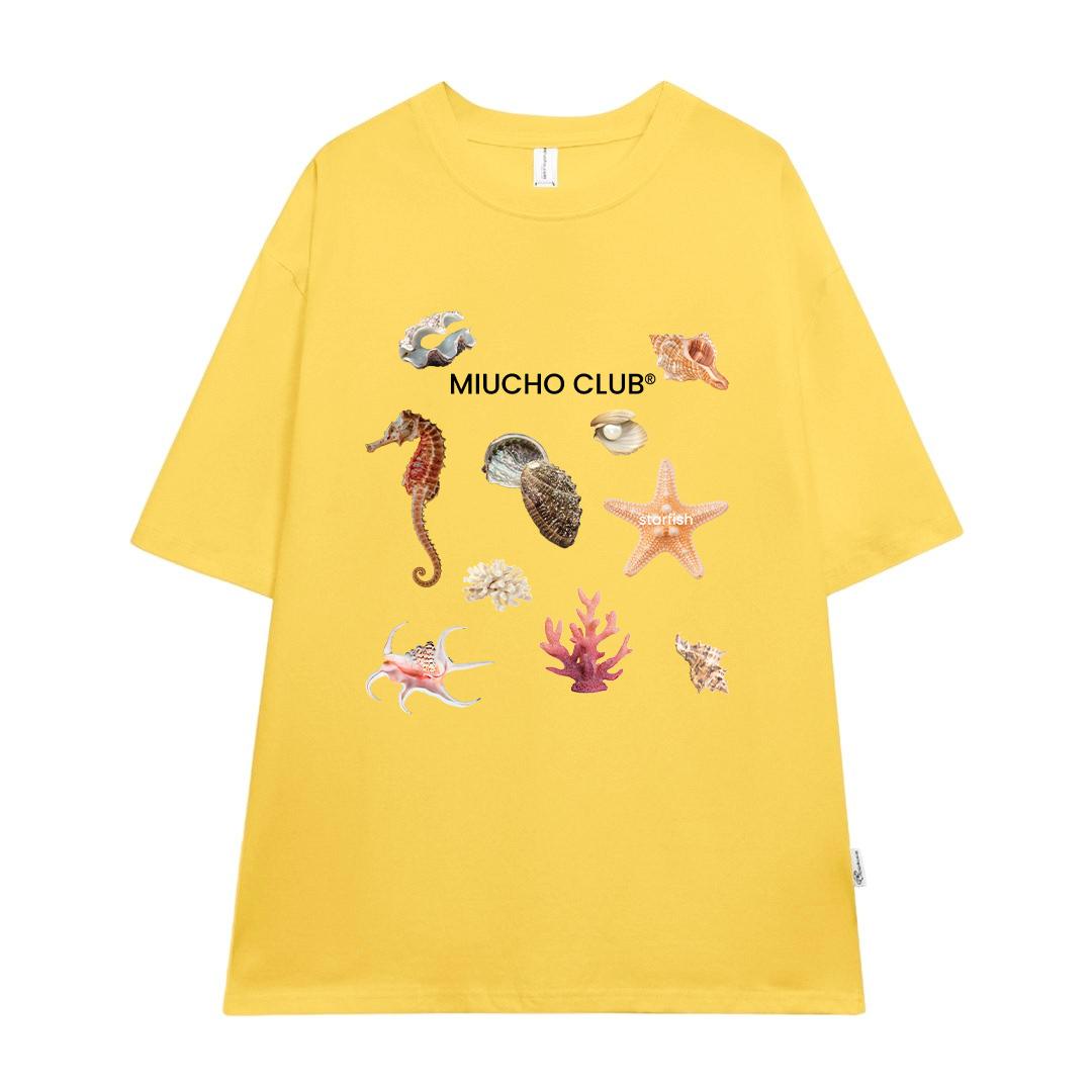 Áo thun form rộng mùa hè unisex ATD1049 Miucho cotton tay lỡ cổ tròn in mix_thumbnail_0