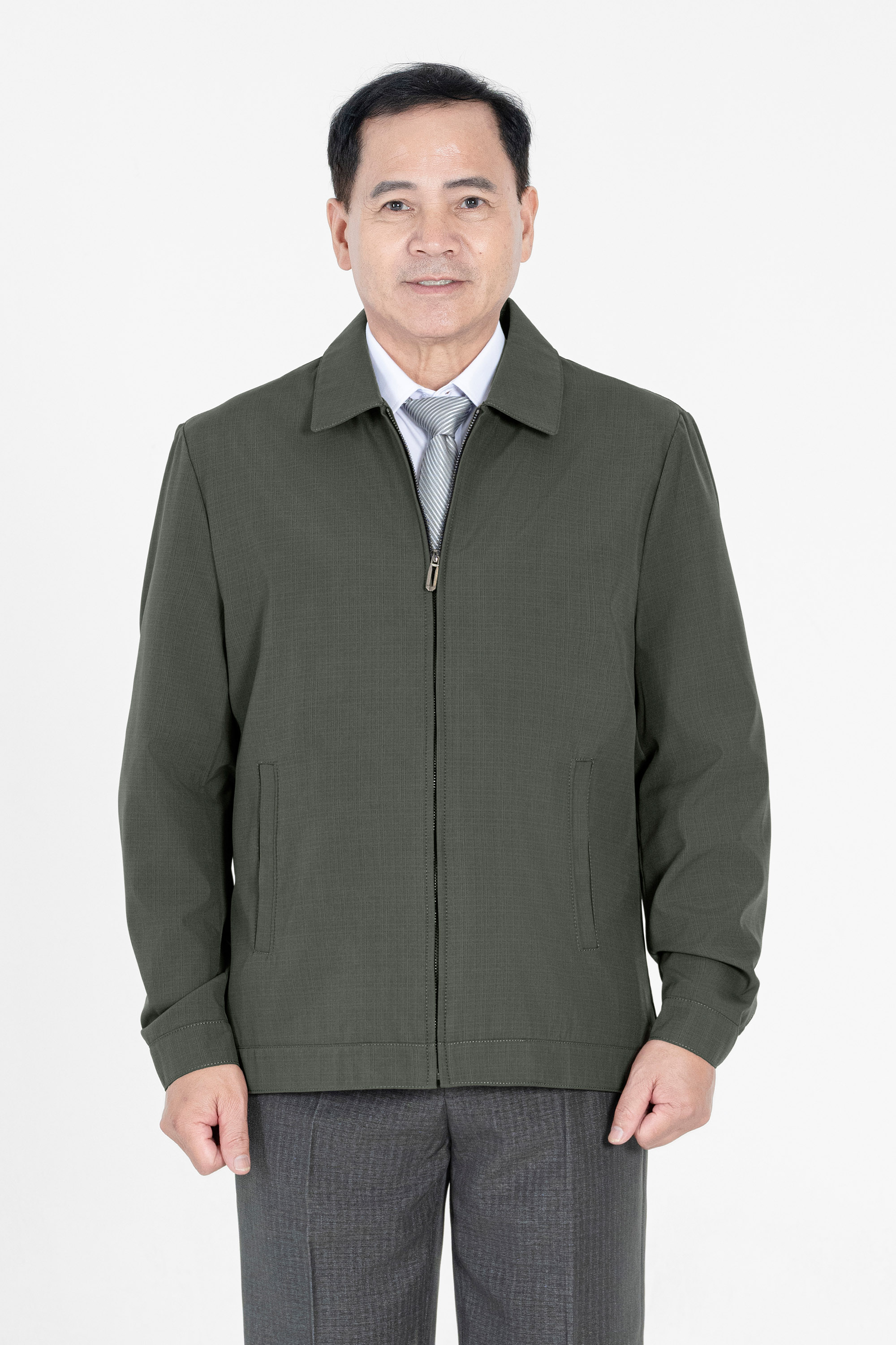 Áo Khoác Họa Tiết Cổ Bẻ Trung Niên ANCHI Chất Liệu Poly Cao Cấp_thumbnail_8