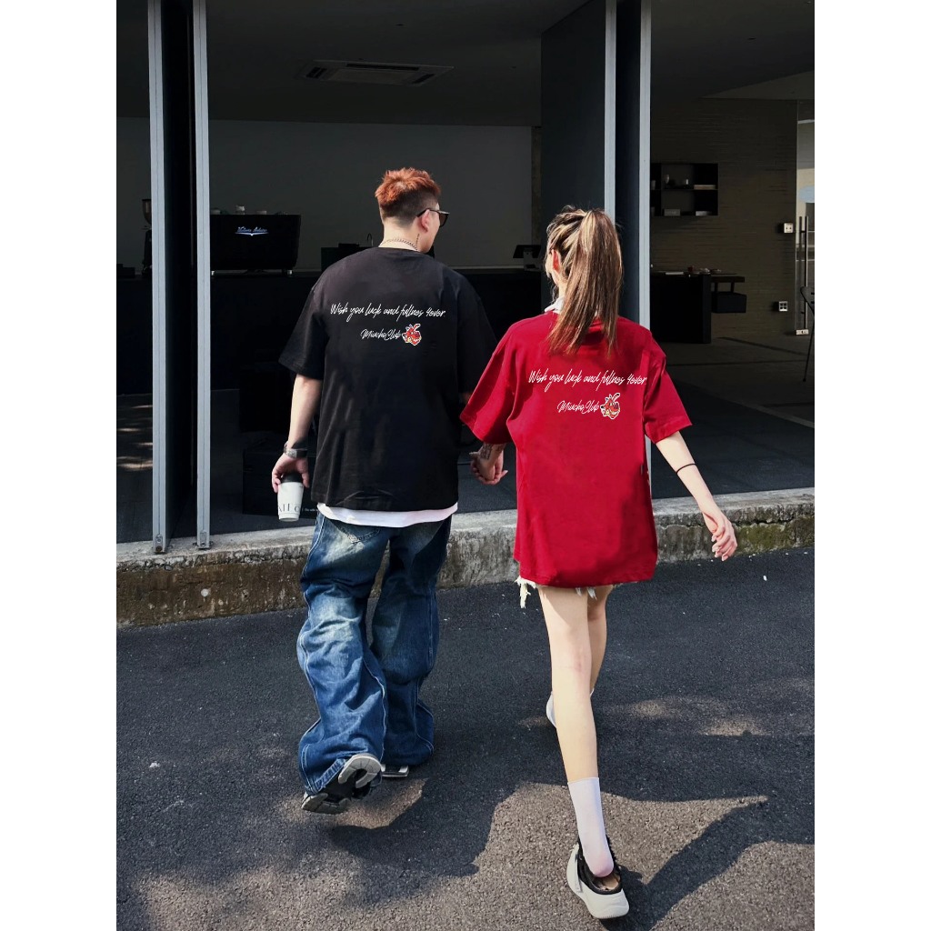 Áo thun Tết 2024 hình rồng form rộng local brand ATD845 Miucho tay ngắn vải cotton cổ tròn in graphic_thumbnail_3