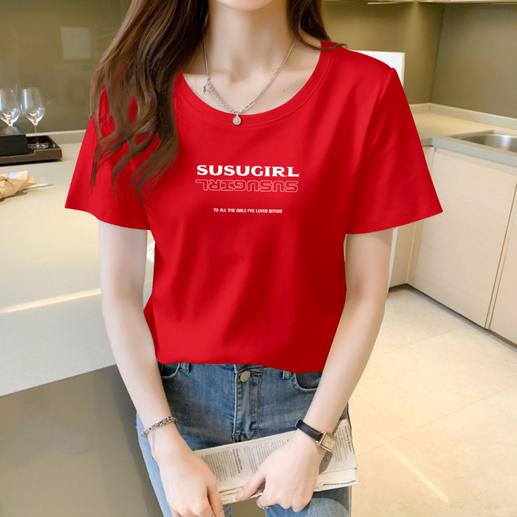 [Form Vừa] Áo phông nữ Loza chất liệu thun cotton mềm mịn in chữ Susugirl - Mã VT7895_thumbnail_3