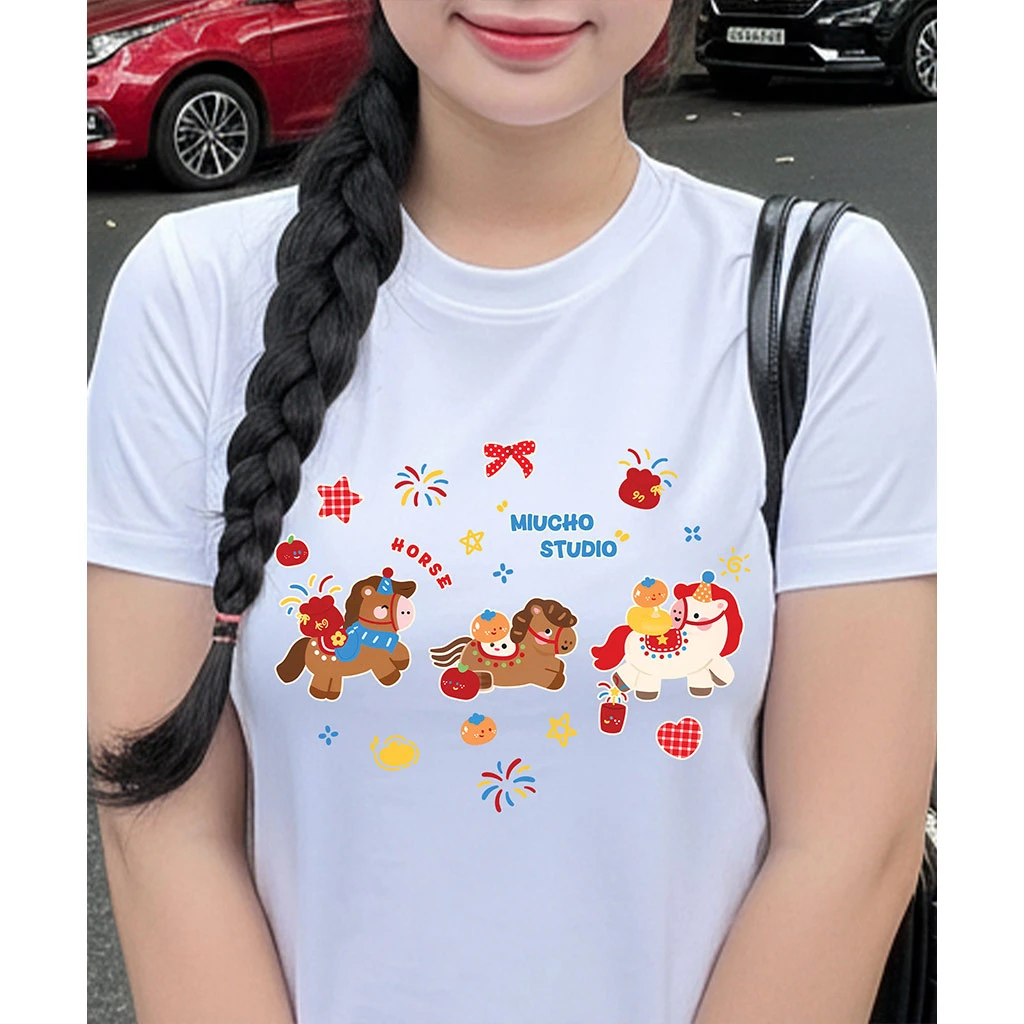 Áo thun baby tee Tết Bính Ngọ Miucho vải cotton thoáng mát dày dặn cổ tròn in mix 2923_thumbnail_8