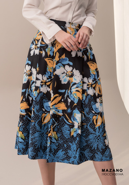 Chân váy xoè Tuytxi in họa tiết hoa