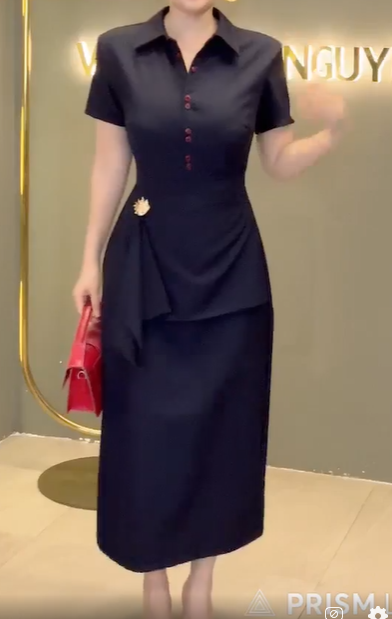 Đầm Suông Cúc Ngực Tag Eo_thumbnail_4