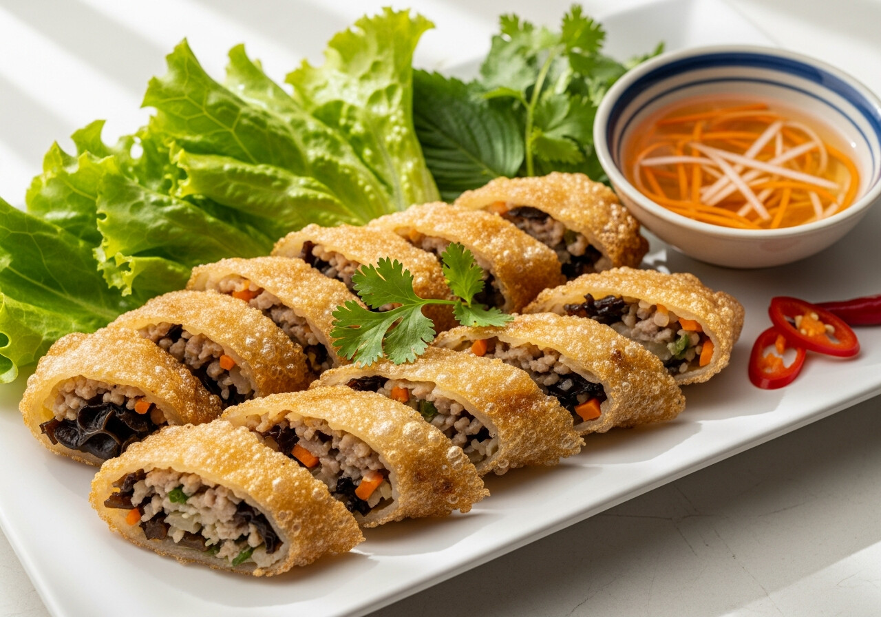 Cách Làm Nem Rán Ngon Giòn Lâu Chuẩn Vị Bắc Ngày Tết