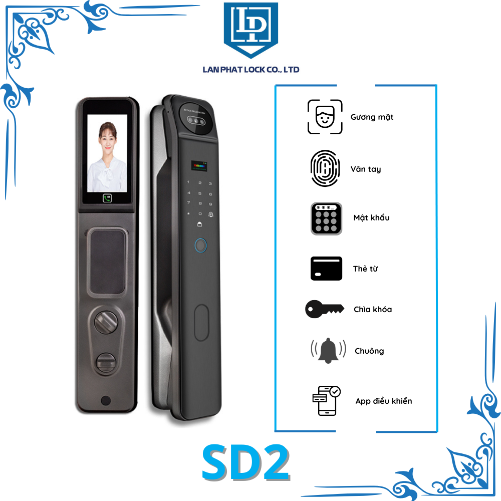 SD2 – Nhận diện khuôn mặt – Tuya WiFi (bản có chuông hình)
