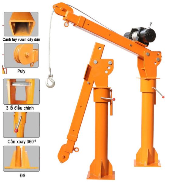 Khung Cẩu Xoay 360 Độ Tải Trọng 500kg Gắn Các Máy Tời_thumbnail_9