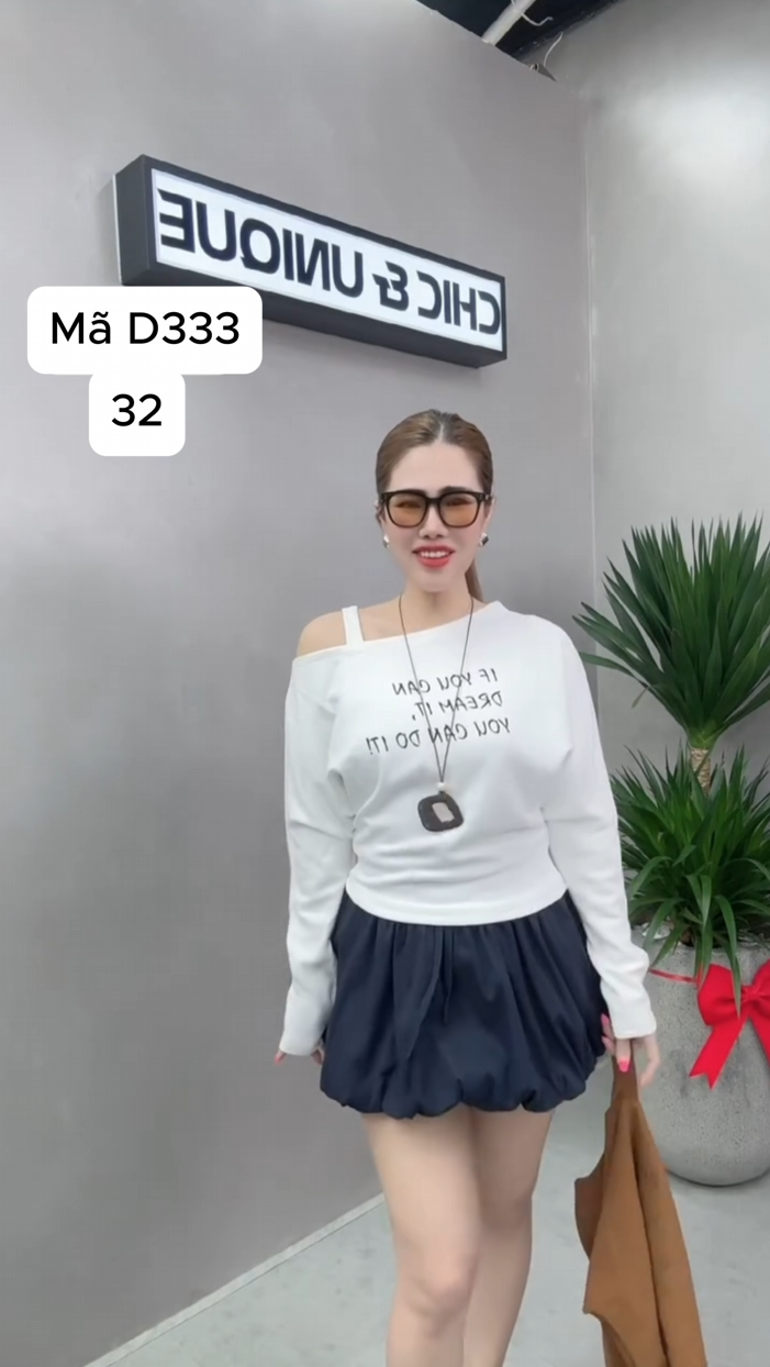 D333 Áo lệch vai cao cấp