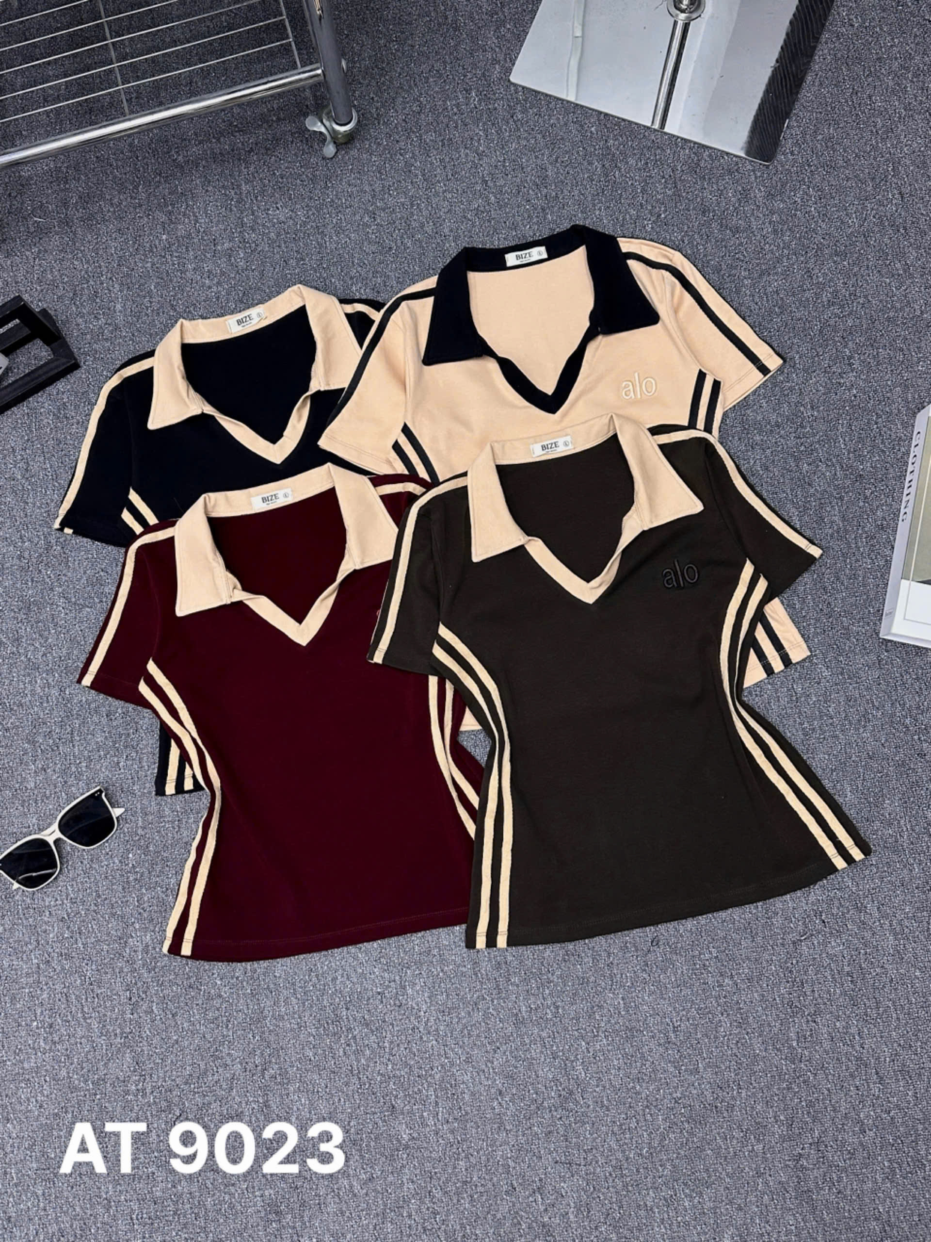 Áo thun borip viền kiểu bigsize AT9023 dành cho nàng béo mập từ 55-90kg