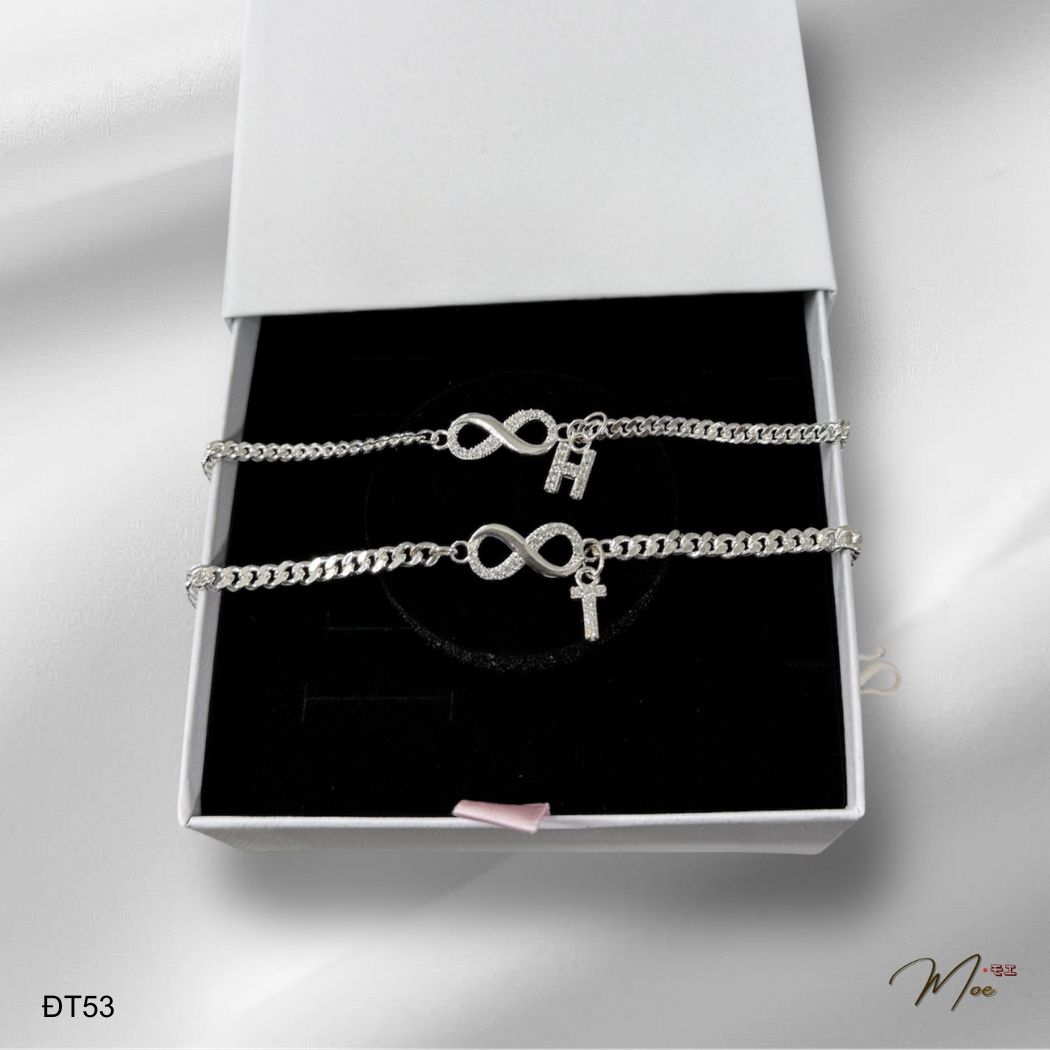 ĐT53 - Lắc tay đôi vô cực vĩnh cửu tình yêu mix charm chữ cái_thumbnail_3