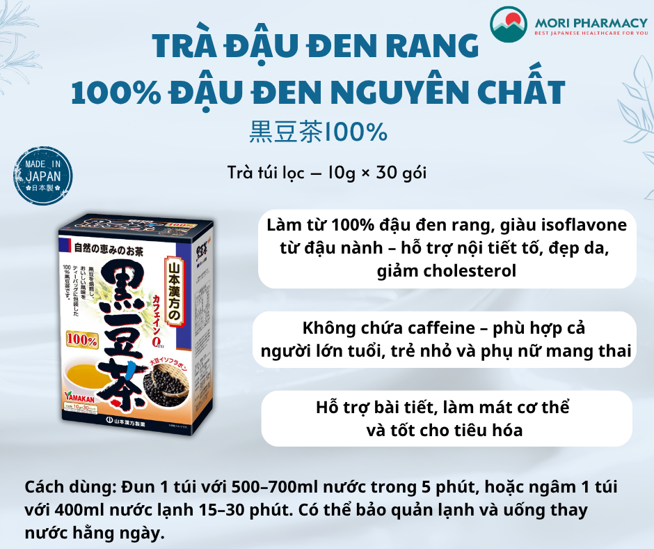 Trà đậu đen nguyên chất 100%