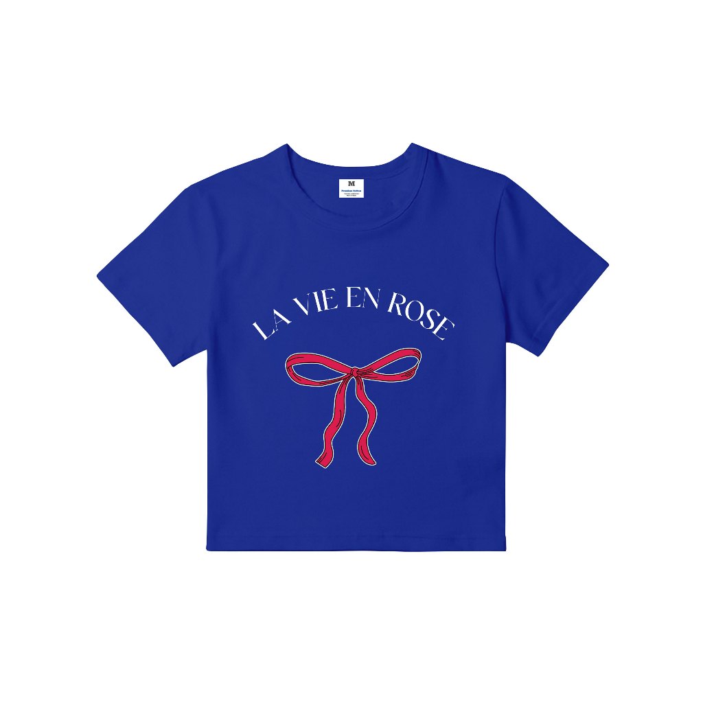 Áo croptop nơ xinh form ôm CRD1219 Miucho tay ngắn vải cotton thoáng mát cổ tòn in mix_thumbnail_11