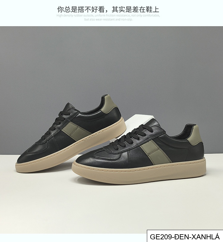 GE209 - Giày thường ngày màu khối da bò lớp một dành cho nam, giày hợp thời trang cao cấp đa năng, giày thể thao da thật Châu Âu, giày sang trọng nam dễ tiếp cận_thumbnail_17