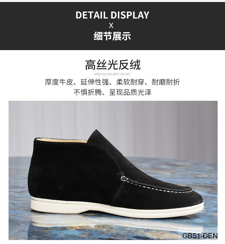 GB51 - Bốt nam cổ thấp da lộn phong cách Martin, đế cao su êm ái, 5 màu thời thượng_thumbnail_4