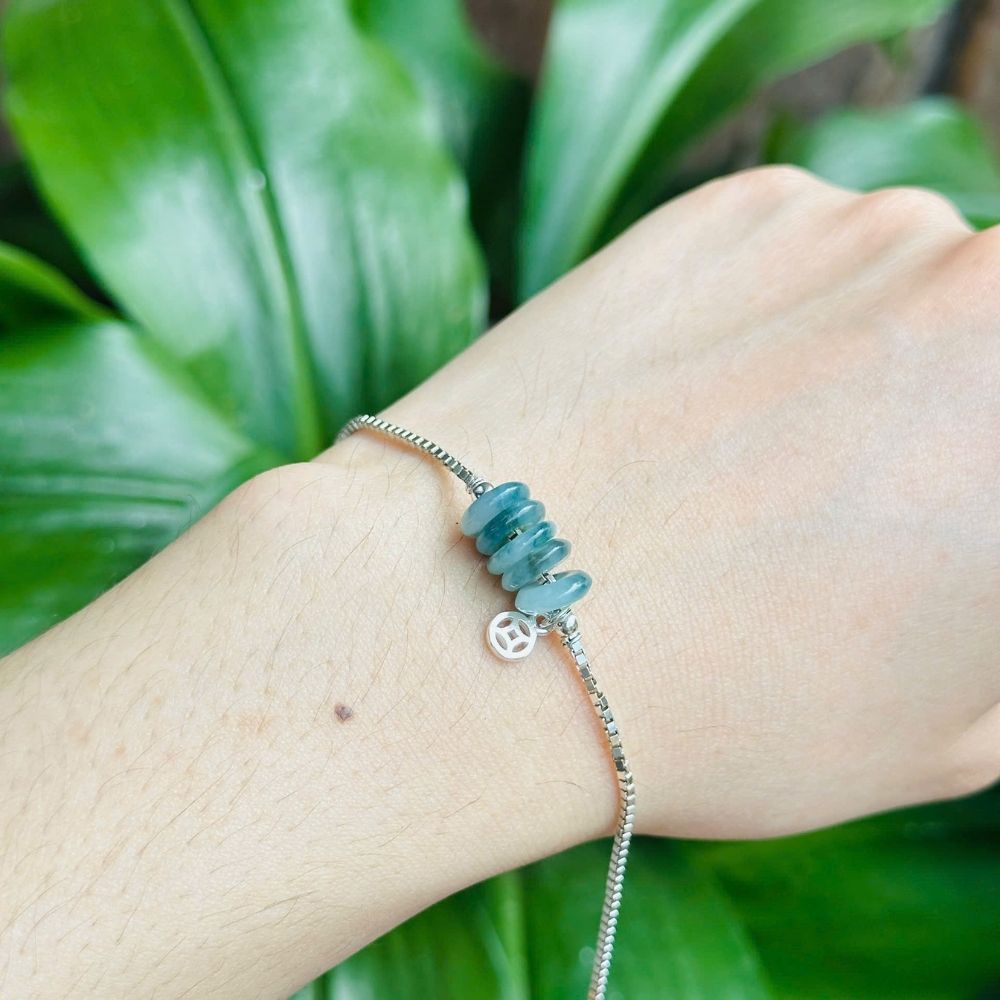 PT140 - Lắc tay bạc ngũ điếu kim tiền đá phong thủy_thumbnail_7