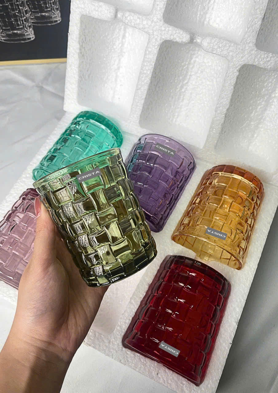 Bộ 6 cốc thủy CRISTA HOME tinh vân caro 280ml_thumbnail_66