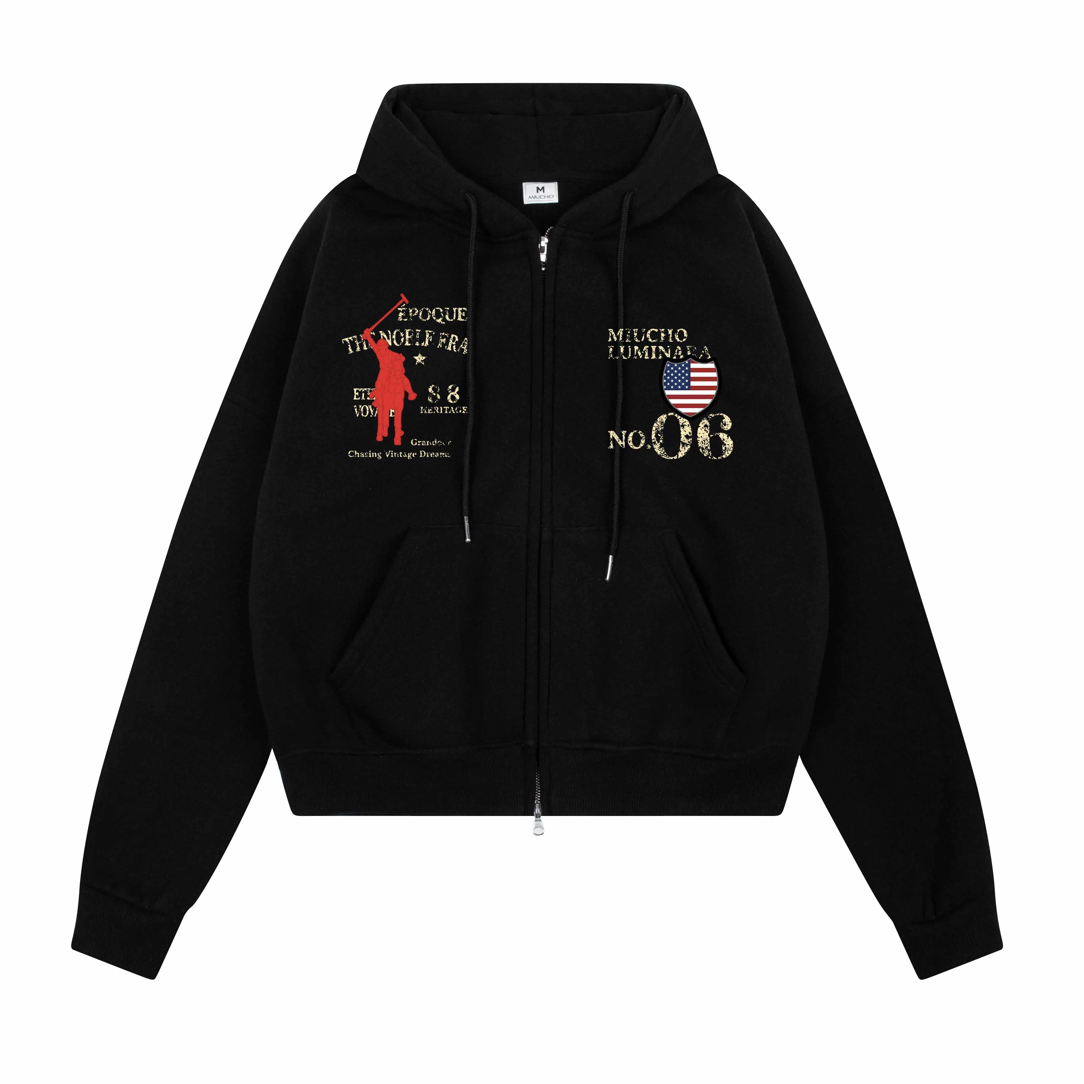 Áo hoodie zip form boxy unisex 2580 Miucho chất vải nỉ bông cao cấp thoáng mát có nón_thumbnail_10