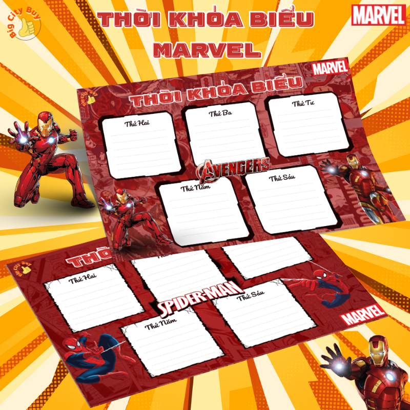 Thời Khóa Biểu Loopy, Capybara, Spider Man, Iron Man Siêu Đẹp Cho Bé_thumbnail_8