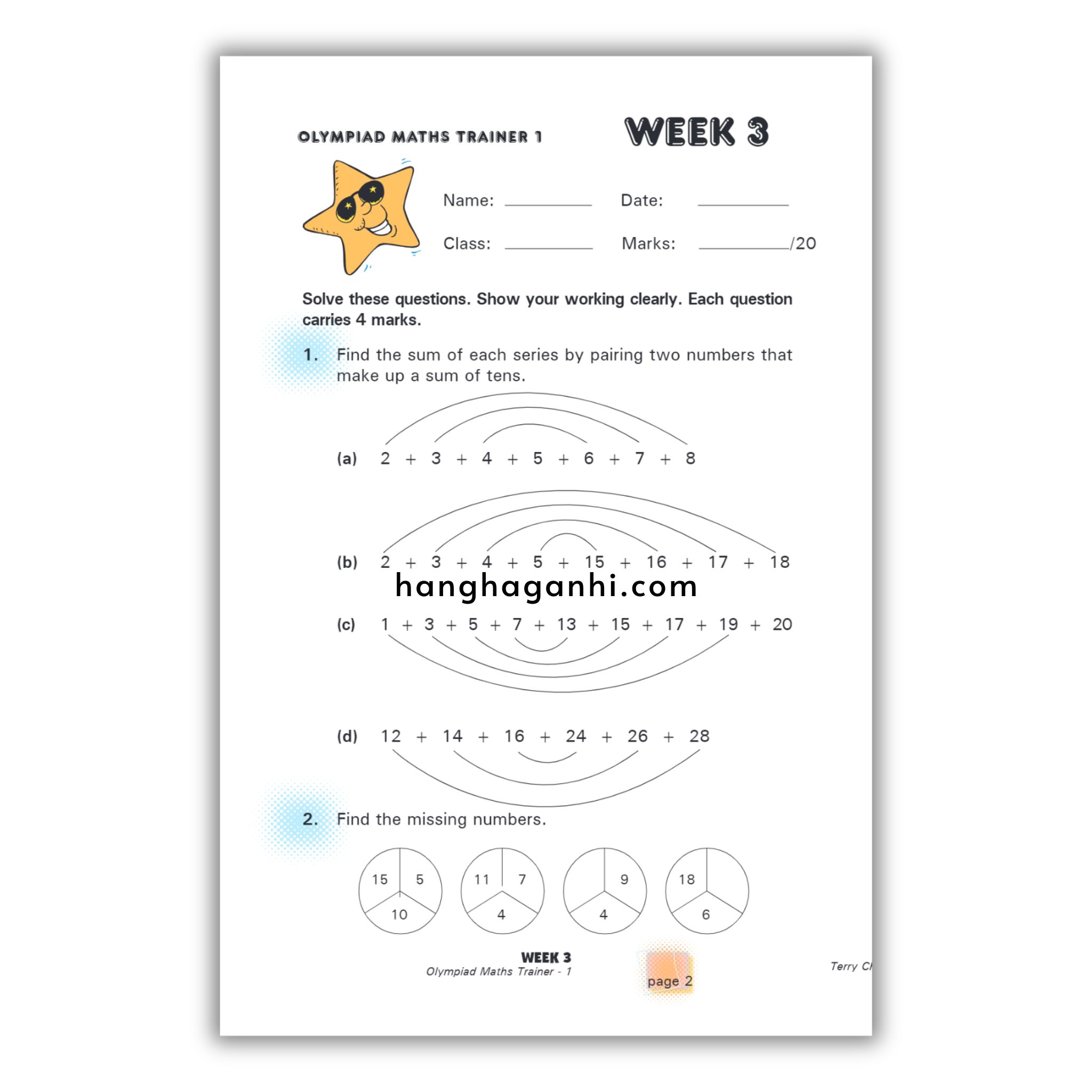 Olympiad Maths Trainer Level 1 in đen trắng - Sách Toán Tiếng Anh Singapore cho bé lớp 1_thumbnail_4