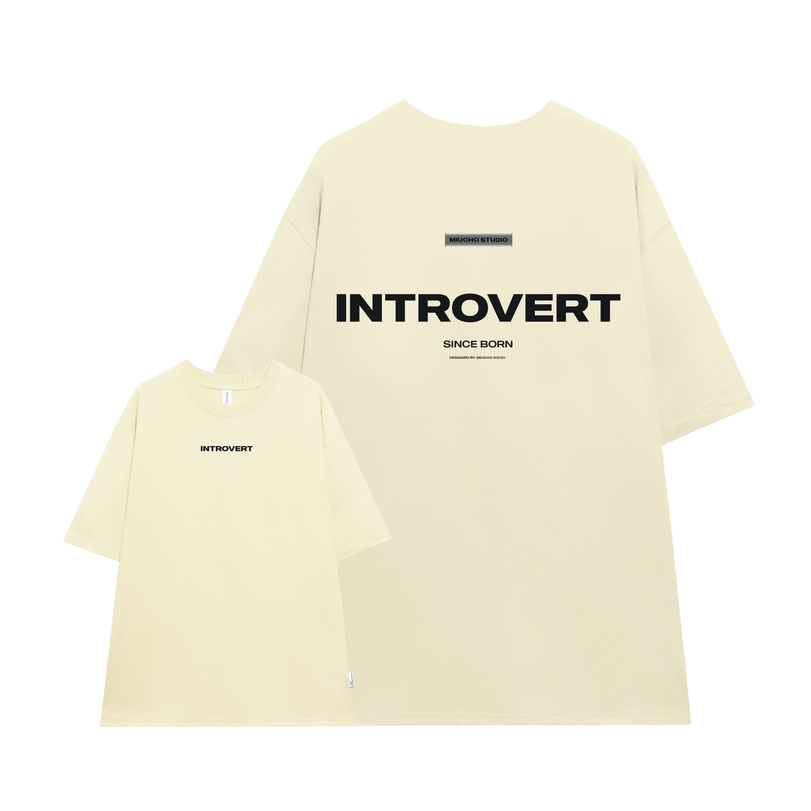 Áo thun unisex form rộng AT383 Miucho chất vải cotton in brand name_thumbnail_7