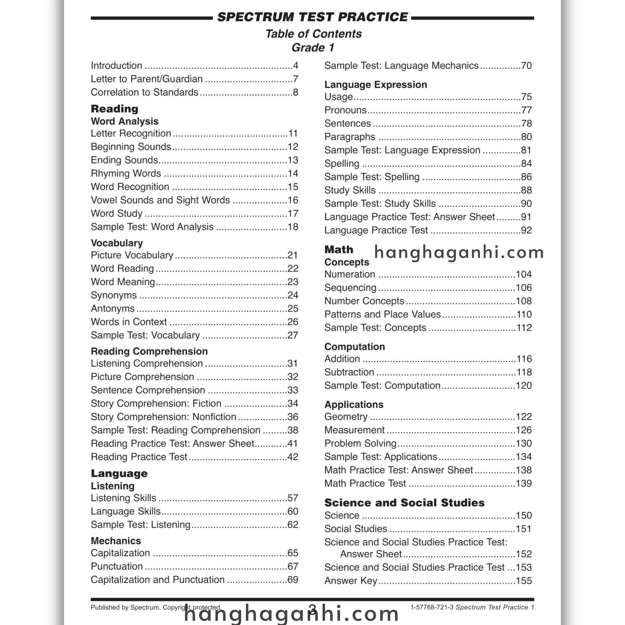 Sách Spectrum Test Practice Workbook Grade 1_thumbnail_1