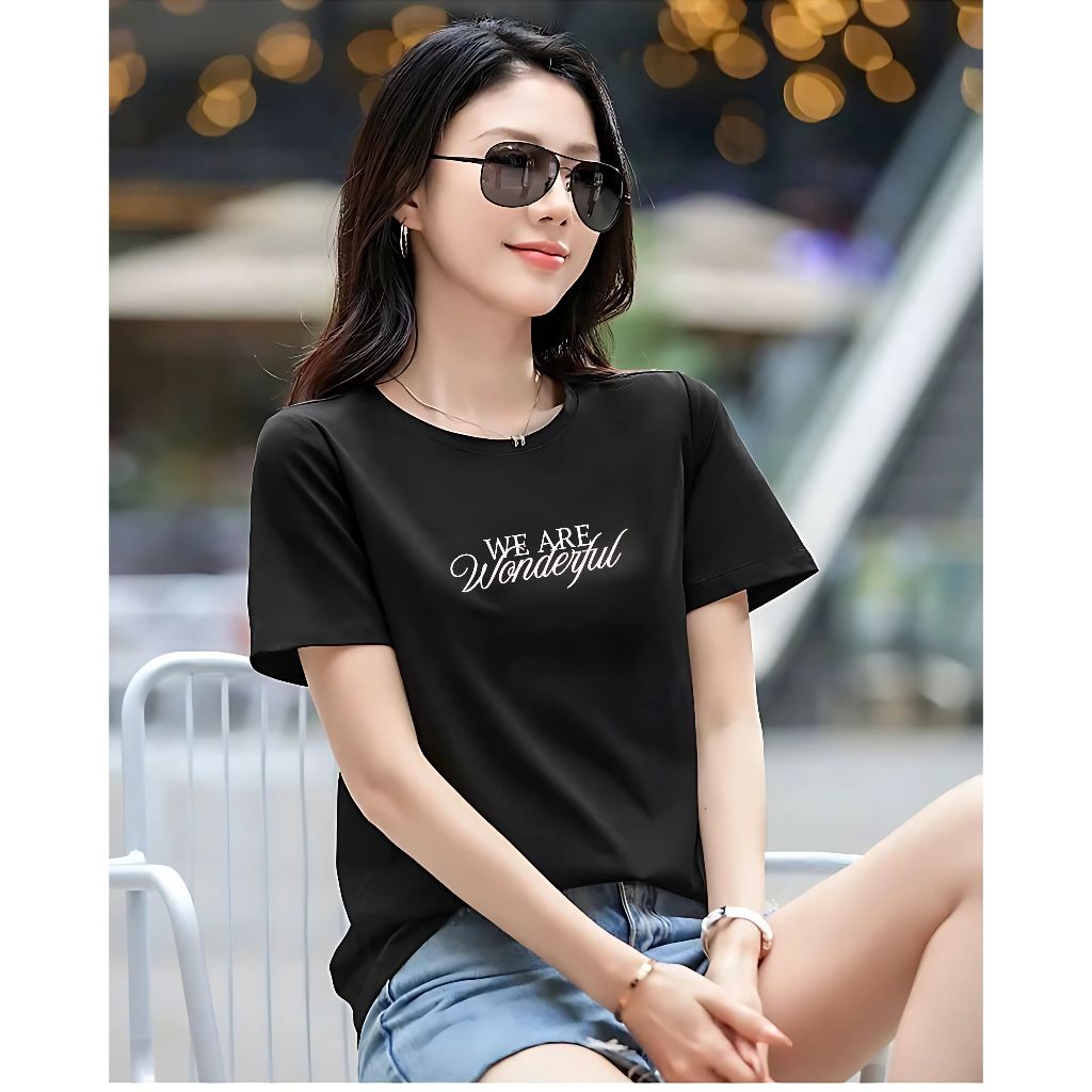 [Form Rộng] Áo thun nữ in chữ 'We are Wonderful' - LOZA RT8208_thumbnail_2