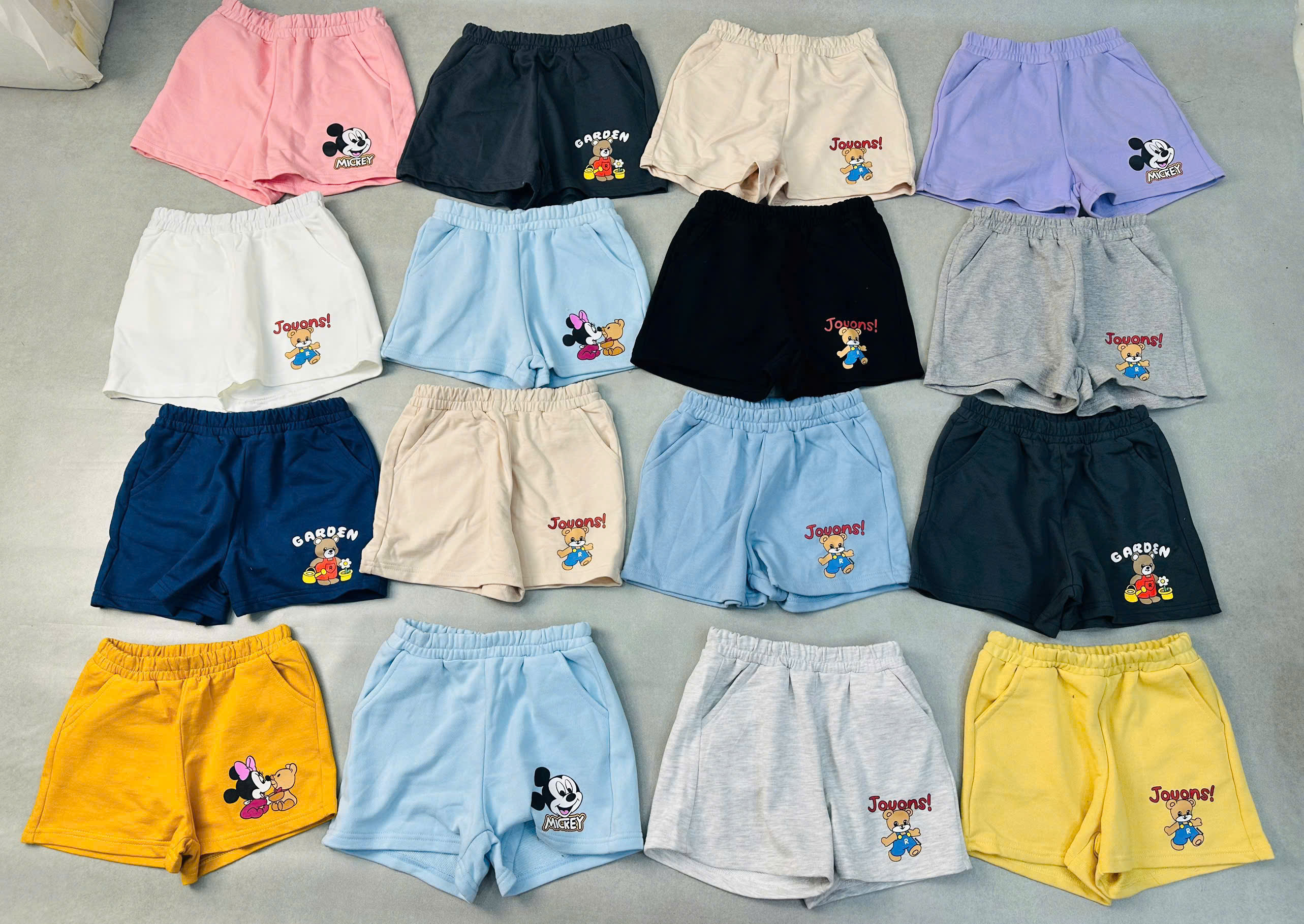 HE8 Set 3 quần short thun bé gái ( NGẪU NHIÊN ) mua từ 2set có thể trùng