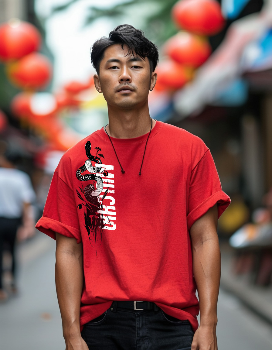 Áo phông tết form rộng cổ tròn vải cotton 4c co giãn thoáng mát 1822 Miucho Iconic in graphic_thumbnail_2