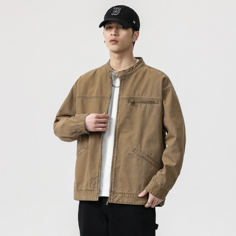 Áo Khoác Denim Đường Phố Cao Cấp Mỹ – Nam 2024  Phong cách Retro – Form Rộng – Thời Trang Xuân Thu – Đi chơi, đi làm, đi xe máy đều đẹp_thumbnail_8