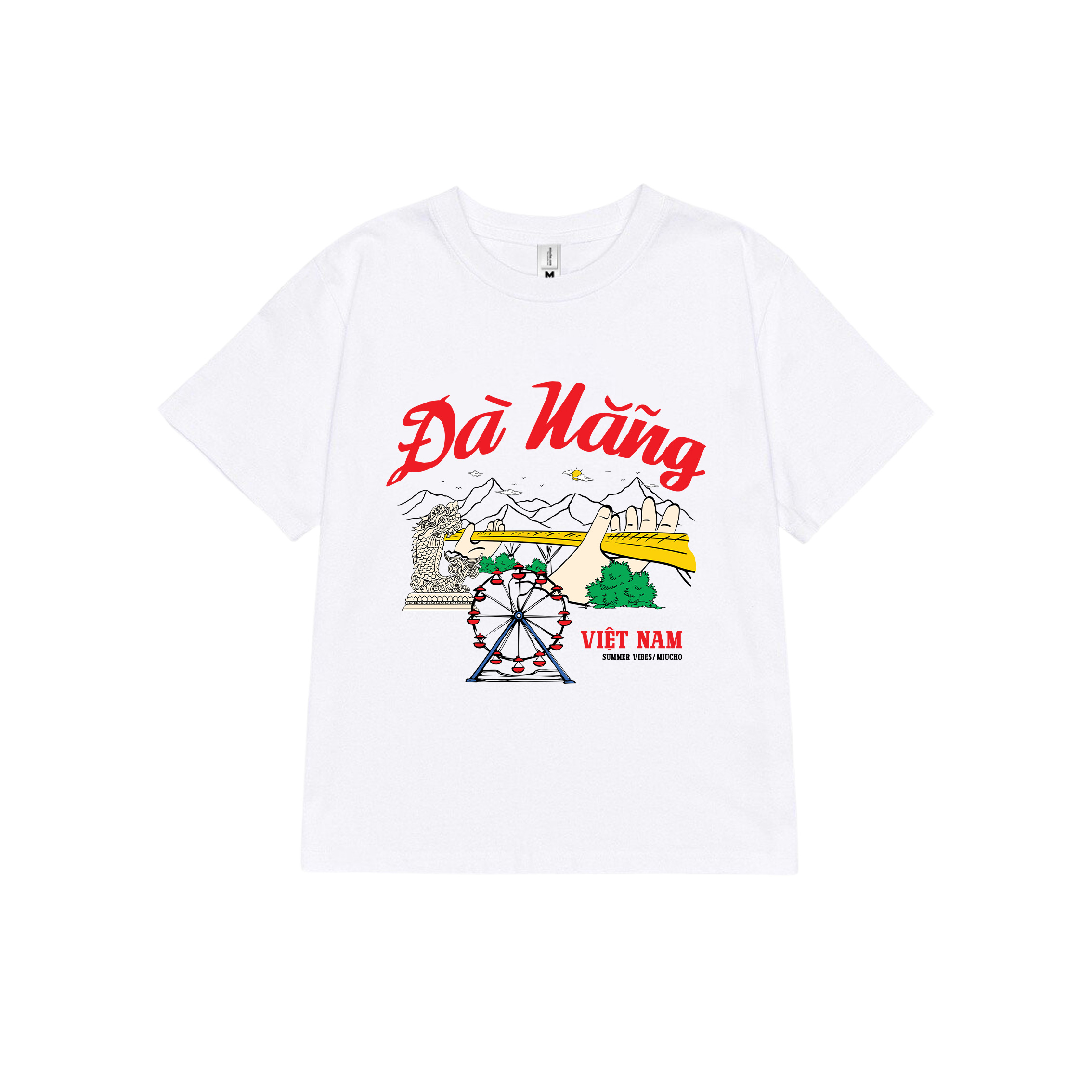Áo thun baby tee form ôm xinh xắn ABD1278 Miucho tay ngắn cổ tròn in hình Đà Nẵng_thumbnail_0