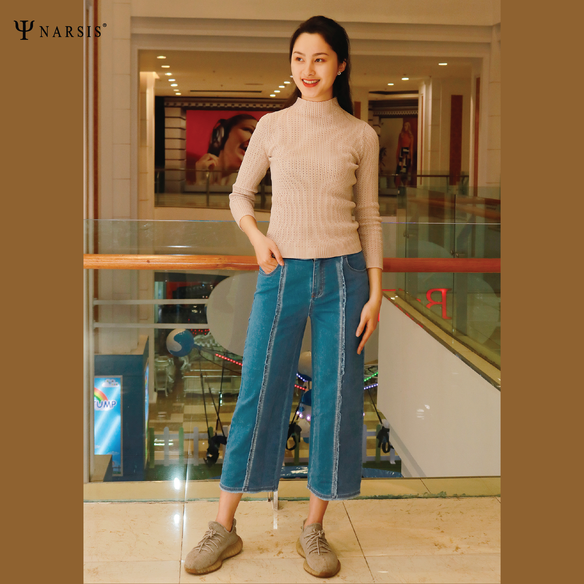 QUẦN LỬNG NỮ P9023 NARSIS CHẤT LIỆU JEAN BỀN BỈ, CÁ TÍNH, TRẺ TRUNG, THỜI TRANG, TRẺ TRUNG, THỜI ..._thumbnail_2