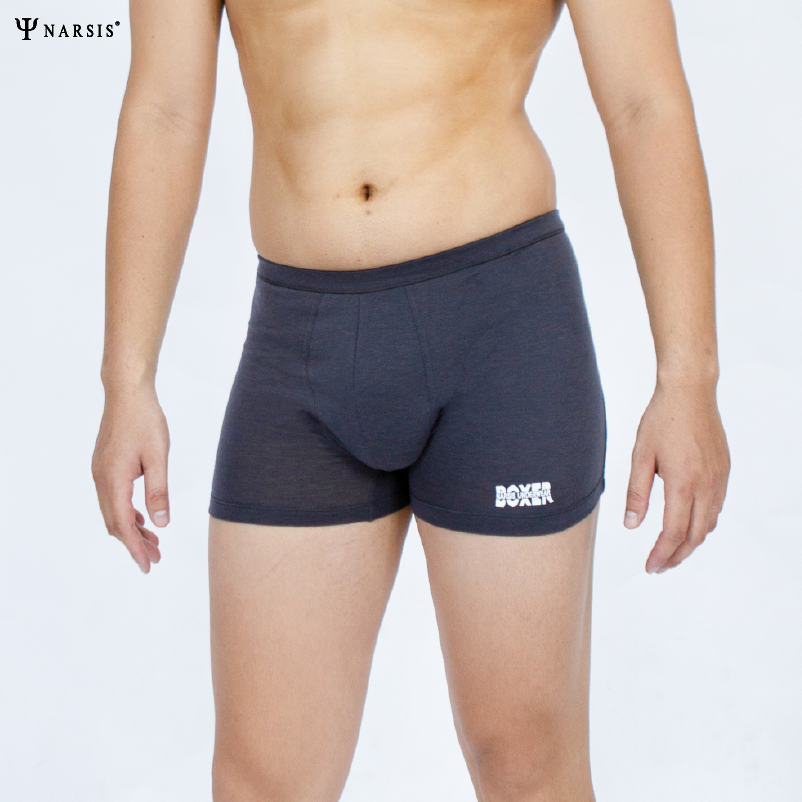 QUẦN LÓT ĐÙI / BOXER NAM NARSIS TÍM THAN - COTTON CO GIÃN 4 CHIỀU CAO CẤP BIGSIZE CÓ LỚP LÓT KHÁN..._thumbnail_1