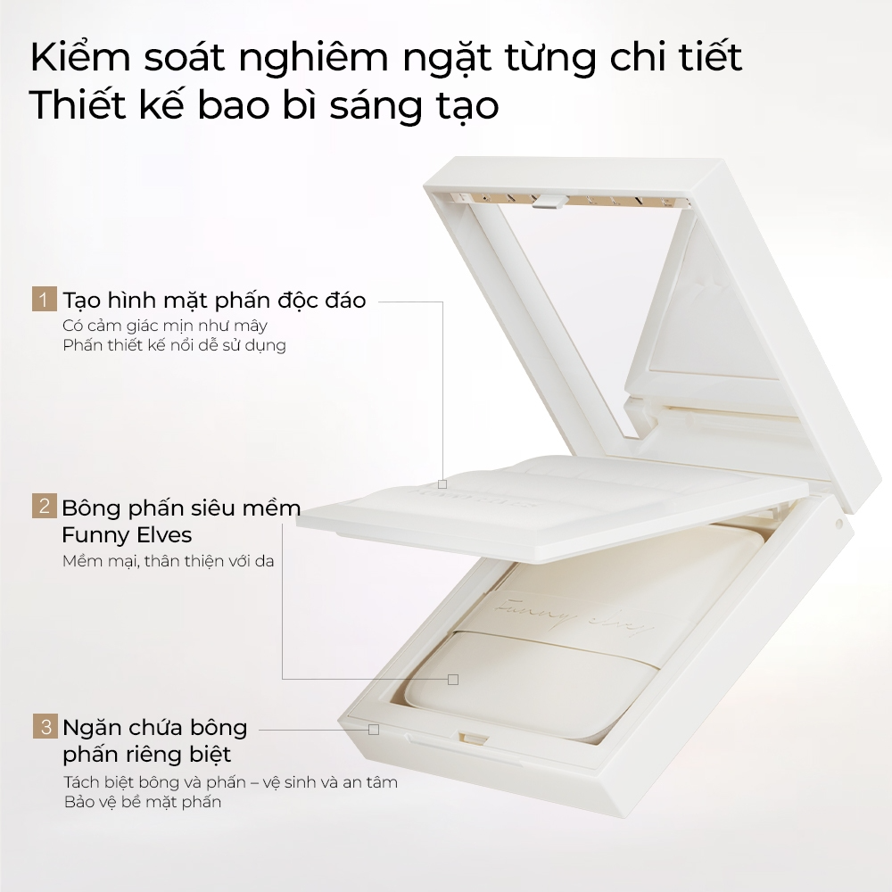 [FUNNY ELVES] Phấn phủ kim cương Funny Elves kiềm dầu mỏng mịn 7g_thumbnail_2