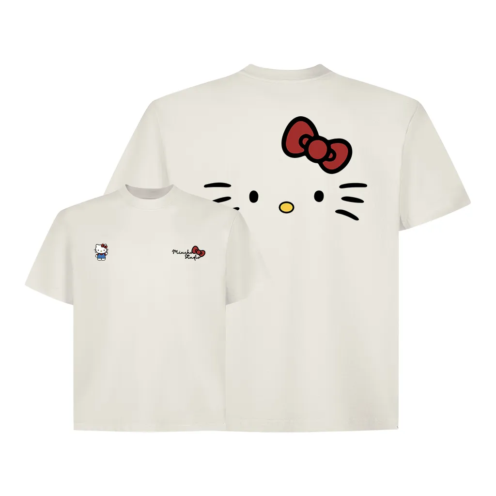 Áo thun form boxy nữ Kitty dễ thương 2648 Miucho vải cotton thoáng mát cổ tròn in mix